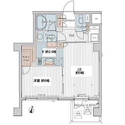 カスタリア三宿 1LDKの間取図画像