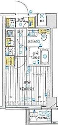 プレール・ドゥーク渋谷幡ヶ谷 1Kの間取図画像
