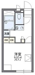 レオパレスレアル 1Kの間取図画像