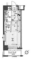 都営三田線 三田駅 徒歩7分の賃貸マンション 10階1Kの間取り