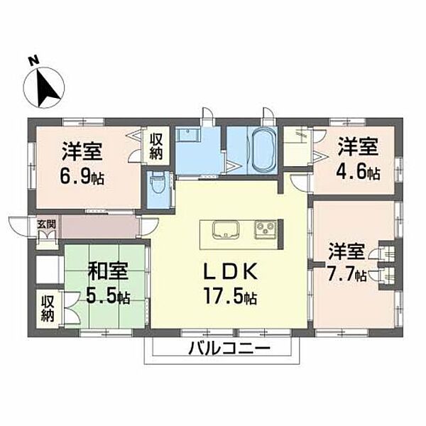 ベルハイツ広瀬川 201｜宮城県仙台市青葉区土樋１丁目(賃貸アパート4LDK・2階・87.40㎡)の写真 その2