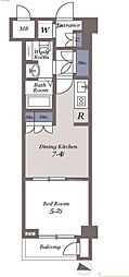 ドゥーエ参宮橋 1DKの間取図画像