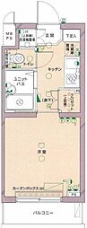 ルーブル芦花公園 1Kの間取図画像