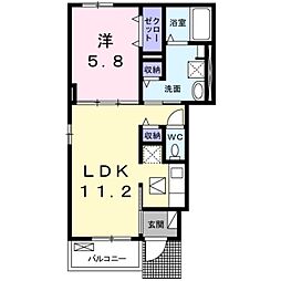 グランジュール 1LDKの間取図画像