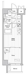 ハーモニーレジデンス東京大島ザ・ガーデン 1DKの間取図画像