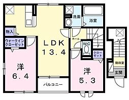 RuscelleI 2LDKの間取図画像