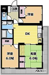 アーク中里 3DKの間取図画像