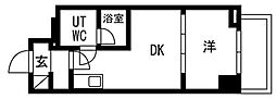 トラディス錦糸町 5階1DKの間取り