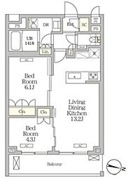 間取図画像 2LDK