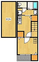 カンステレイション4 1DKの間取図画像