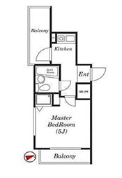 クリオ川崎東壱番館 1階1Kの間取り