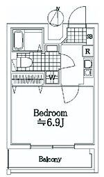 アクシーズタワー川口幸町 1Kの間取図画像