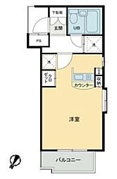 ローズガーデン36番館 ワンルームの間取図画像