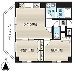 カルム日暮里レジデンス 2LDKの間取図画像
