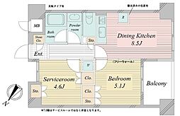 アクティ東仲通り 1SDKの間取図画像