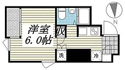 リバーサイド八丁堀 ワンルームの間取図画像