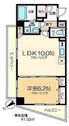 リバティーズSAGA2 1LDKの間取図画像