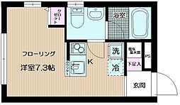コローナ赤羽 ワンルームの間取図画像