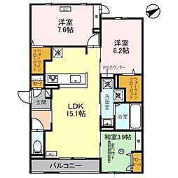 サンテリア水尾 3LDKの間取図画像