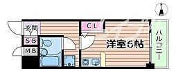 ダイアパレス塚本2番館 ワンルームの間取図画像