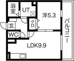 メゾンルノアール 1LDKの間取図画像
