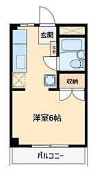 メゾングリーンライフ 1階1Kの間取り