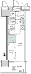 ブルックサイドレジデンス木場 2Kの間取図画像