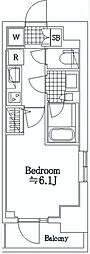 スパシエジーベック亀戸 1Kの間取図画像