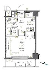 クレイシア世田谷船橋 4階1Kの間取り