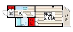 FORESTHOUSE西葛西 1Kの間取図画像