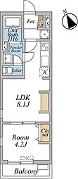 リブリ・西台 1LDKの間取図画像