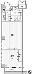 六本木デュープレックスエムズ 2階1LDKの間取り