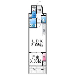 FREEDOM residence堺寺地町 1LDKの間取図画像
