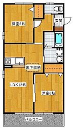 ルミエール 2LDKの間取図画像