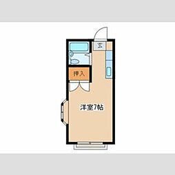 メゾン・ド・ジャン 1階ワンルームの間取り