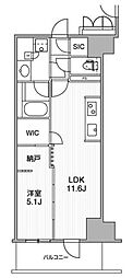 WORVE横浜伊勢佐木町 1LDKの間取図画像