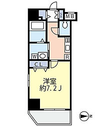 グランヴァン王子駅前 1Kの間取図画像