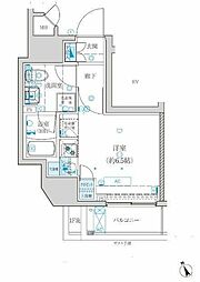 ベルシード千住パークサイド 9階ワンルームの間取り