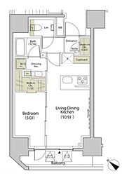ザ・パークハビオ江古田 1LDKの間取図画像