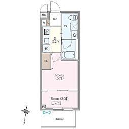 ロイジェント練馬高野台 2Kの間取図画像