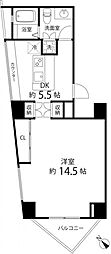 レニール本駒込 1DKの間取図画像