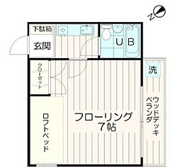 コートビレッジ桜ヶ丘PartIIレジデンス 1階1Kの間取り