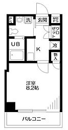サニーハイマート下北沢 5階1Kの間取り