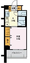 間取図画像 1K