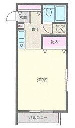 プラムハイツ 4階ワンルームの間取り