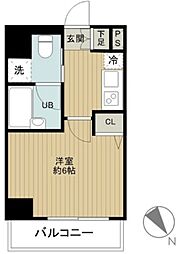 ワイズル・リオン新宿中井 1Kの間取図画像