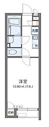クレイノ桜ソレイユ 1Kの間取図画像