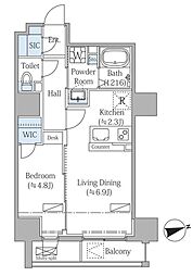 MILLE NODE 1LDKの間取図画像