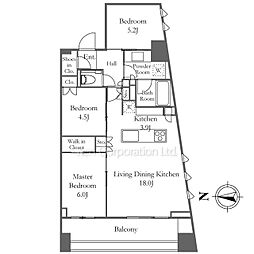 パークコート南麻布 3LDKの間取図画像