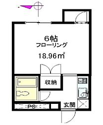真宮ビルマイコート真宮 ワンルームの間取図画像